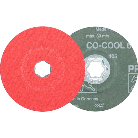 COMBICLICK® Fiber Disc, 4-1/2 Dia. - Ceramic Oxide CO-COOL, 60 Grit